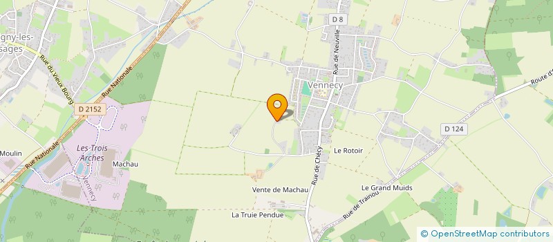 localisation de l'entreprise MONSIEUR FRANCK OSMOND  VENNECY