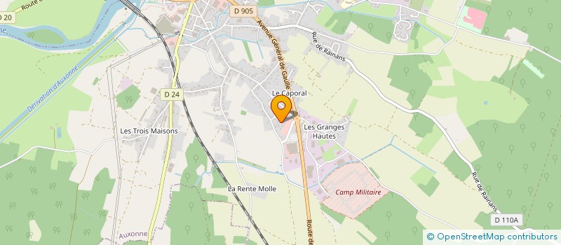 localisation de l'entreprise MONSIEUR FRANCK OUDOT à AUXONNE