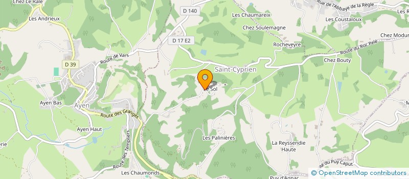 localisation de l'entreprise MONSIEUR FRANCK PARVEAU  SAINT-CYPRIEN