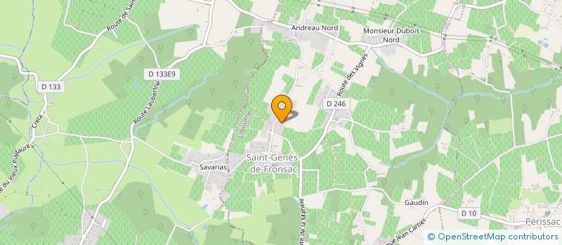 localisation de l'entreprise MONSIEUR FRANCK PAULHIAC  SAINT-GENES-DE-FRONSAC