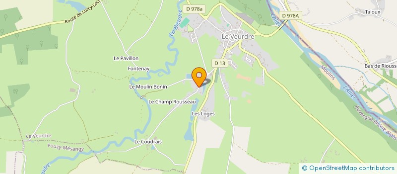 localisation de l'entreprise MONSIEUR FRANCK PAULIN à LE VEURDRE