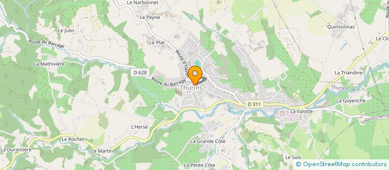 localisation de l'entreprise MONSIEUR FRANCK PEDRALVA  THURINS