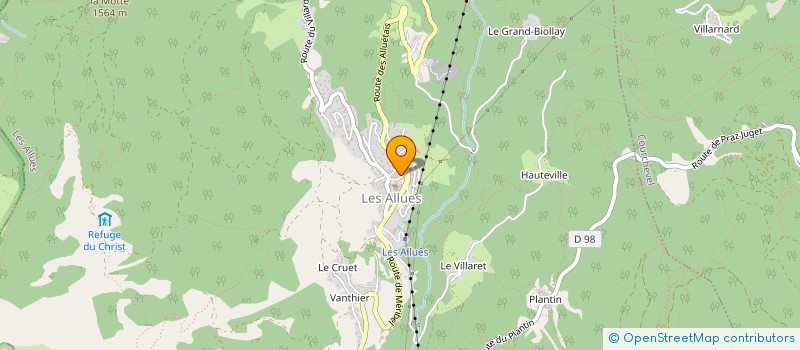 localisation de l'entreprise MONSIEUR FRANCK PERRET  LES ALLUES