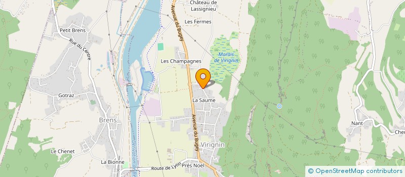 localisation de l'entreprise MONSIEUR FRANCK PERROUD  VIRIGNIN