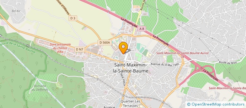 localisation de l'entreprise MONSIEUR FRANCK PETERS à SAINT-MAXIMIN-LA-SAINTE-BAUME