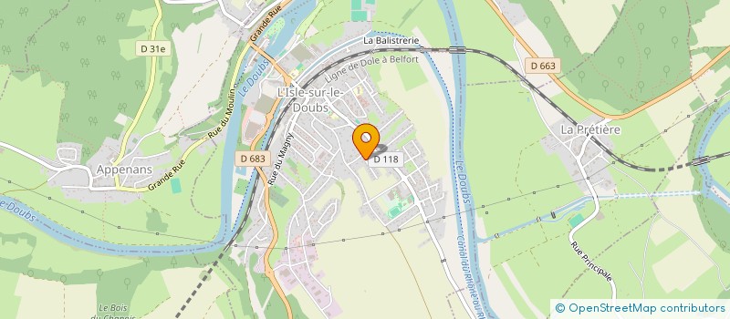 localisation de l'entreprise MONSIEUR FRANCK PETREQUIN  L'ISLE-SUR-LE-DOUBS