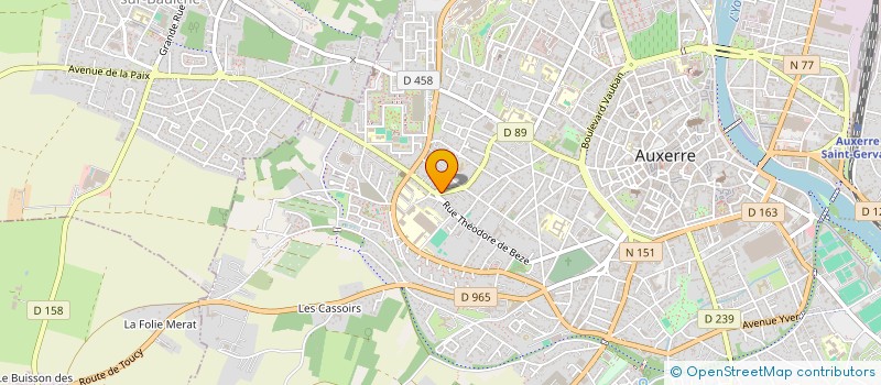localisation de l'entreprise MONSIEUR FRANCK PONTONNIER à AUXERRE