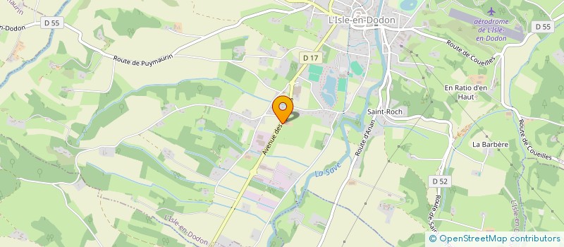 localisation de l'entreprise MONSIEUR FRANCK PORTEBOIS  L'ISLE-EN-DODON