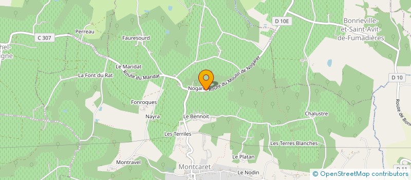 localisation de l'entreprise MONSIEUR FRANCK POURTAL  MONTCARET