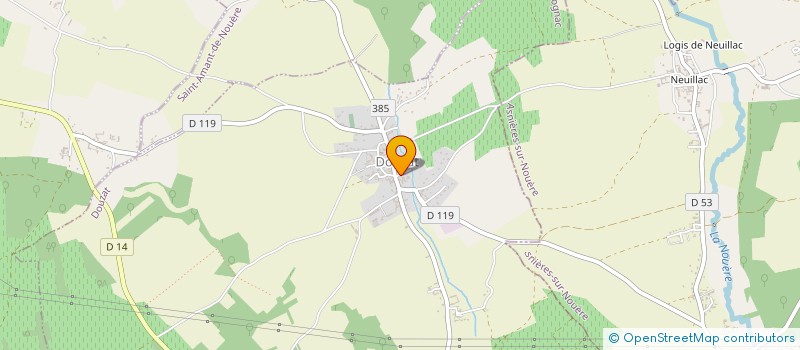 localisation de l'entreprise MONSIEUR FRANCK PREVEL à DOUZAT