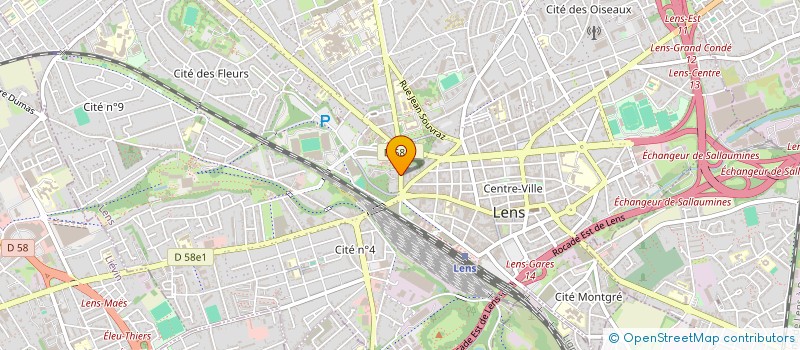 localisation de l'entreprise MONSIEUR FRANCK PRUDHOMME à LENS