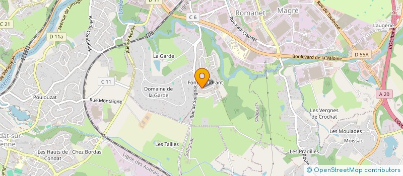 localisation de l'entreprise MONSIEUR FRANCK QUIECOUT à LIMOGES