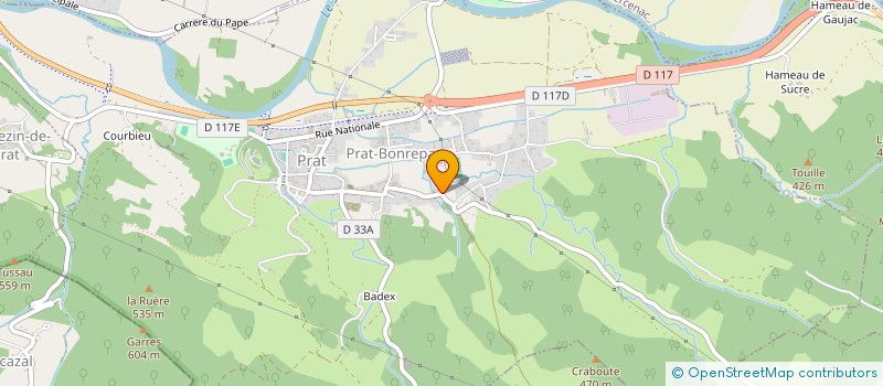 localisation de l'entreprise MONSIEUR FRANCK RABY à PRAT-BONREPAUX