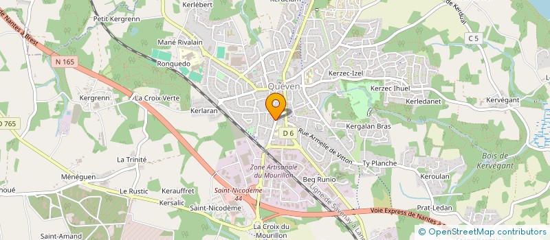 localisation de l'entreprise MONSIEUR FRANCK RAOUL  QUEVEN