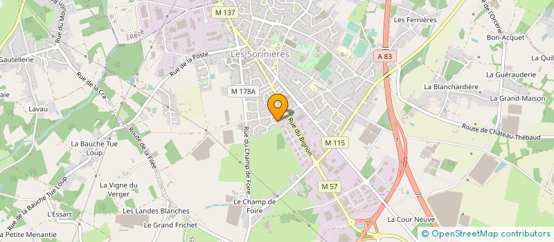 localisation de l'entreprise MONSIEUR FRANCK RENIER à LES SORINIERES