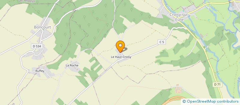 localisation de l'entreprise MONSIEUR FRANCK RESTOUX  CROISY-SUR-EURE