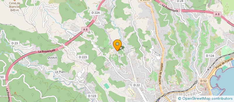 localisation de l'entreprise MONSIEUR FRANCK ROUGIER  MENTON