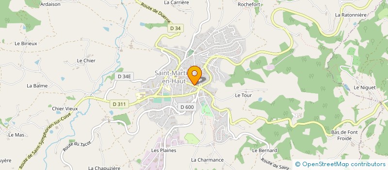 localisation de l'entreprise MONSIEUR FRANCK ROUX à SAINT-MARTIN-EN-HAUT