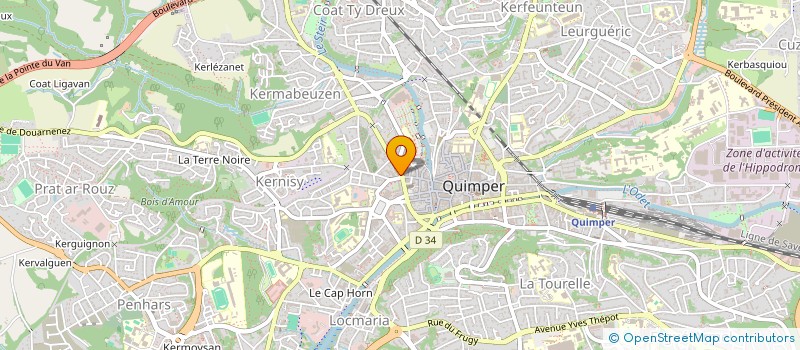 localisation de l'entreprise MONSIEUR FRANCK ROUYER à QUIMPER