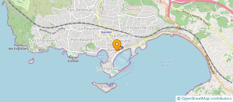 localisation de l'entreprise MONSIEUR FRANCK RUELLAN à BANDOL