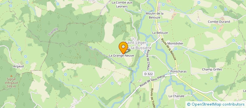 localisation de l'entreprise MONSIEUR FRANCK SARRAZIN  ST LEGER SOUS LA BUSSIERE