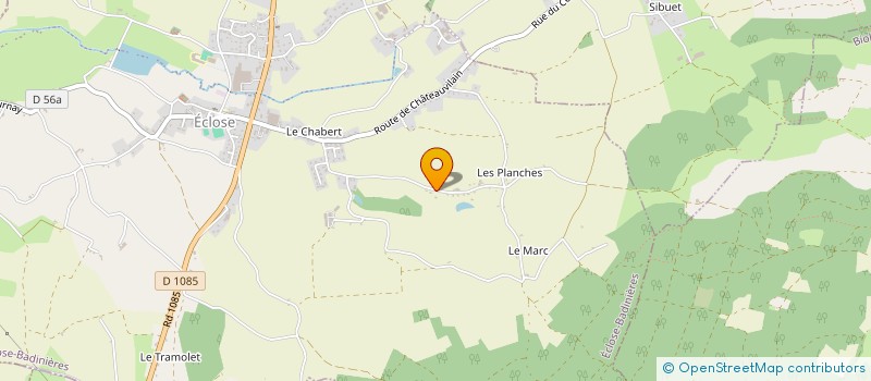 localisation de l'entreprise MONSIEUR FRANCK SAUNIER  ECLOSE-BADINIERES