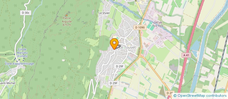 localisation de l'entreprise MONSIEUR FRANCK SERPOLLET à LE TOUVET