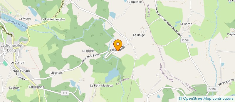 localisation de l'entreprise MONSIEUR FRANCK SIMON à LADIGNAC-LE-LONG