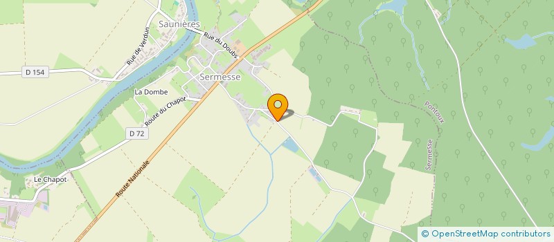 localisation de l'entreprise MONSIEUR FRANCK SIMONIN  SERMESSE