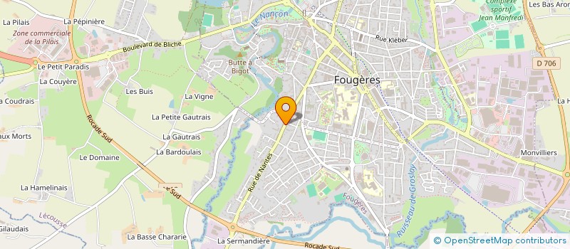 localisation de l'entreprise MONSIEUR FRANCK SOURDIN  FOUGERES