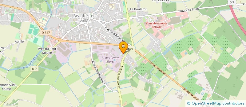 localisation de l'entreprise MONSIEUR FRANCK TAUGOURDEAU  BEAUFORT-EN-ANJOU