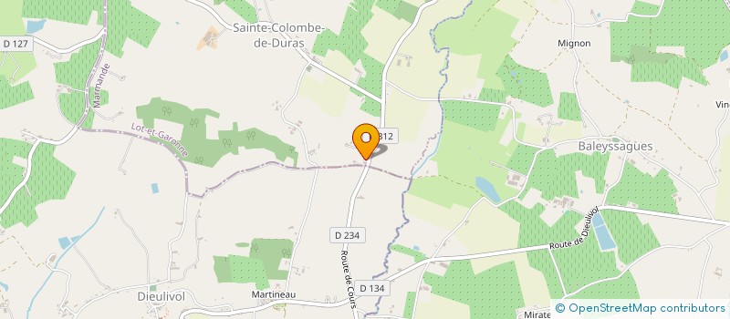 localisation de l'entreprise MONSIEUR FRANCK TAVERA  SAINTE-COLOMBE-DE-DURAS