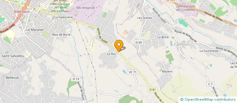 localisation de l'entreprise MONSIEUR FRANCK THEODOLIN  ALBI