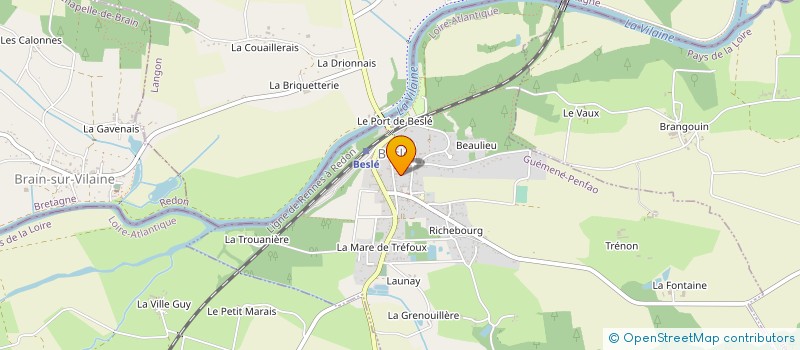 localisation de l'entreprise MONSIEUR FRANCK TONIATO  GUEMENE-PENFAO