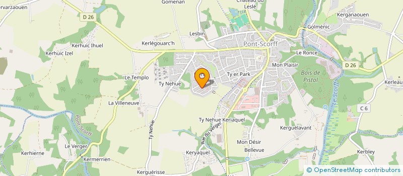 localisation de l'entreprise MONSIEUR FRANCK TOULLIOU  PONT-SCORFF