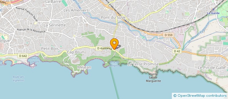localisation de l'entreprise MONSIEUR FRANCK TREBUQUET à TOULON