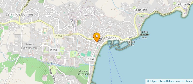 localisation de l'entreprise MONSIEUR FRANCK TURBE à LE LAVANDOU
