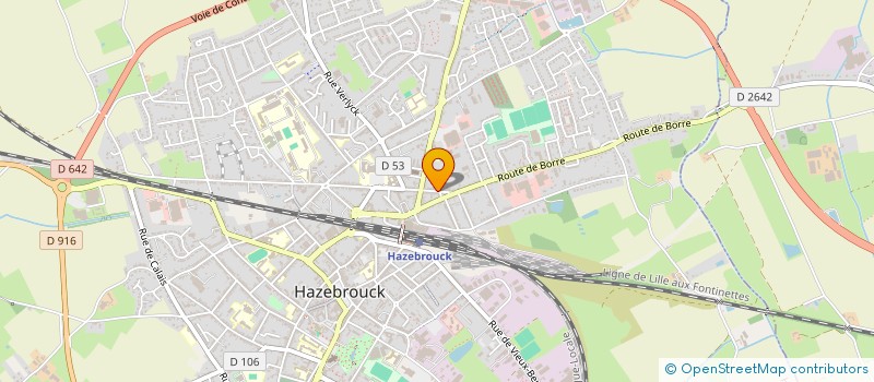 localisation de l'entreprise MONSIEUR FRANCK VERMEERSCH  HAZEBROUCK