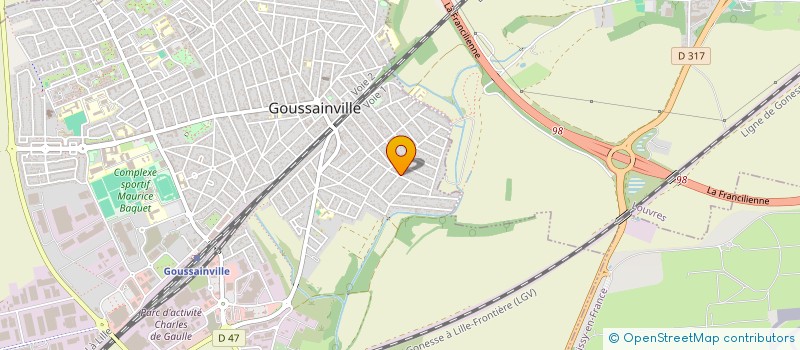 localisation de l'entreprise MONSIEUR FRANCKY DERODIN  GOUSSAINVILLE