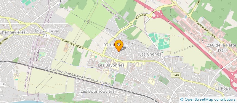 localisation de l'entreprise MONSIEUR FRANCKY FAUGERON-MENU  HERBLAY-SUR-SEINE