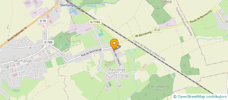 localisation de l'entreprise MONSIEUR FRANCO DETTORI  RACRANGE