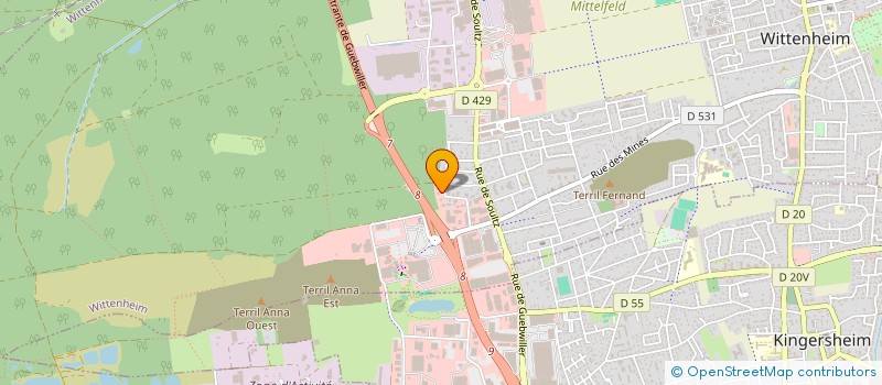 localisation de l'entreprise MONSIEUR FRANCO RUGIERO  WITTENHEIM