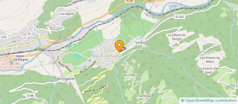 localisation de l'entreprise MONSIEUR FRANCOIS AUBONNET à LA PLAGNE TARENTAISE