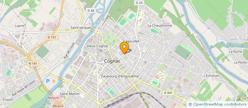 localisation de l'entreprise MONSIEUR FRANCOIS AUDEBERT à COGNAC
