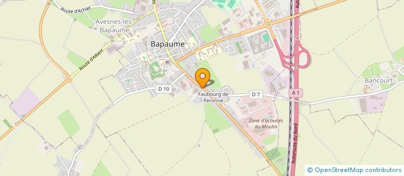 localisation de l'entreprise MONSIEUR FRANCOIS AUDIN  BAPAUME