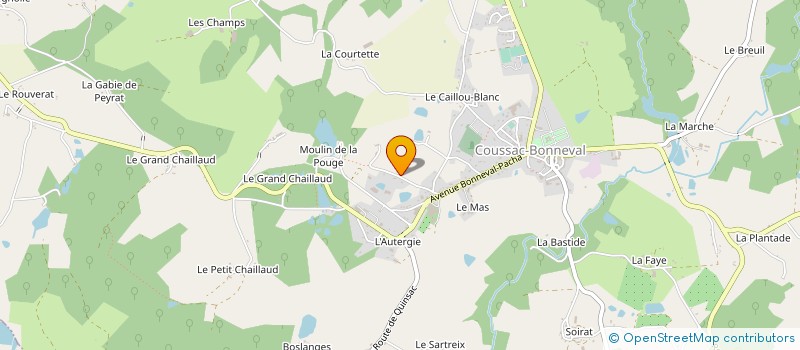 localisation de l'entreprise MONSIEUR FRANCOIS BLONDY  COUSSAC-BONNEVAL