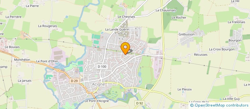 localisation de l'entreprise MONSIEUR FRANCOIS BODIN  ACIGNE