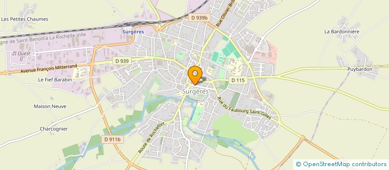 localisation de l'entreprise MONSIEUR FRANCOIS BONNIN  SURGERES