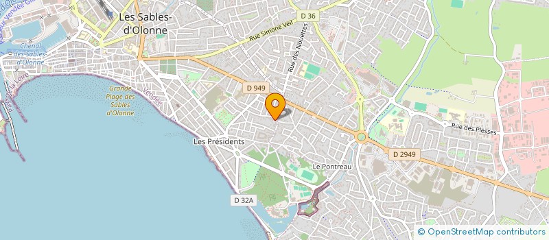 localisation de l'entreprise MONSIEUR FRANCOIS BOSSIS  LES SABLES D'OLONNE