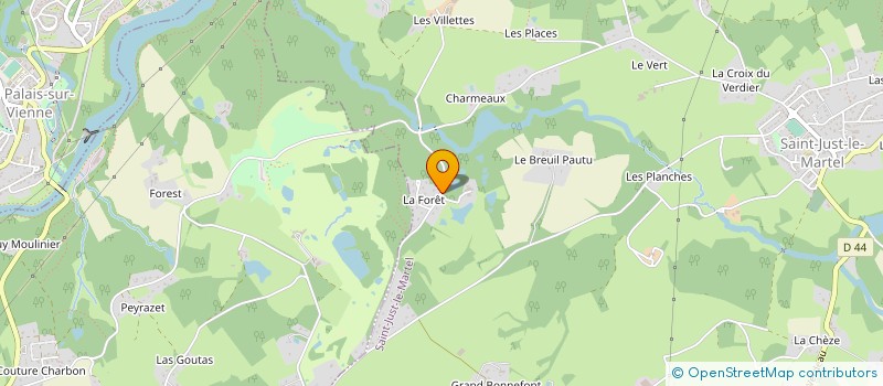 localisation de l'entreprise MONSIEUR FRANCOIS BOURDICHON-LAFARGE  SAINT-JUST-LE-MARTEL